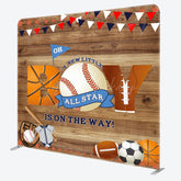 Lofaris All Star Wooden Baby Shower Square Tension Backdrop